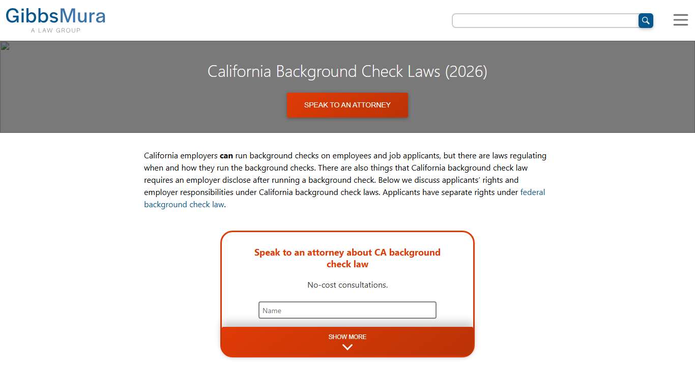 California Background Check Law Employee Rights
