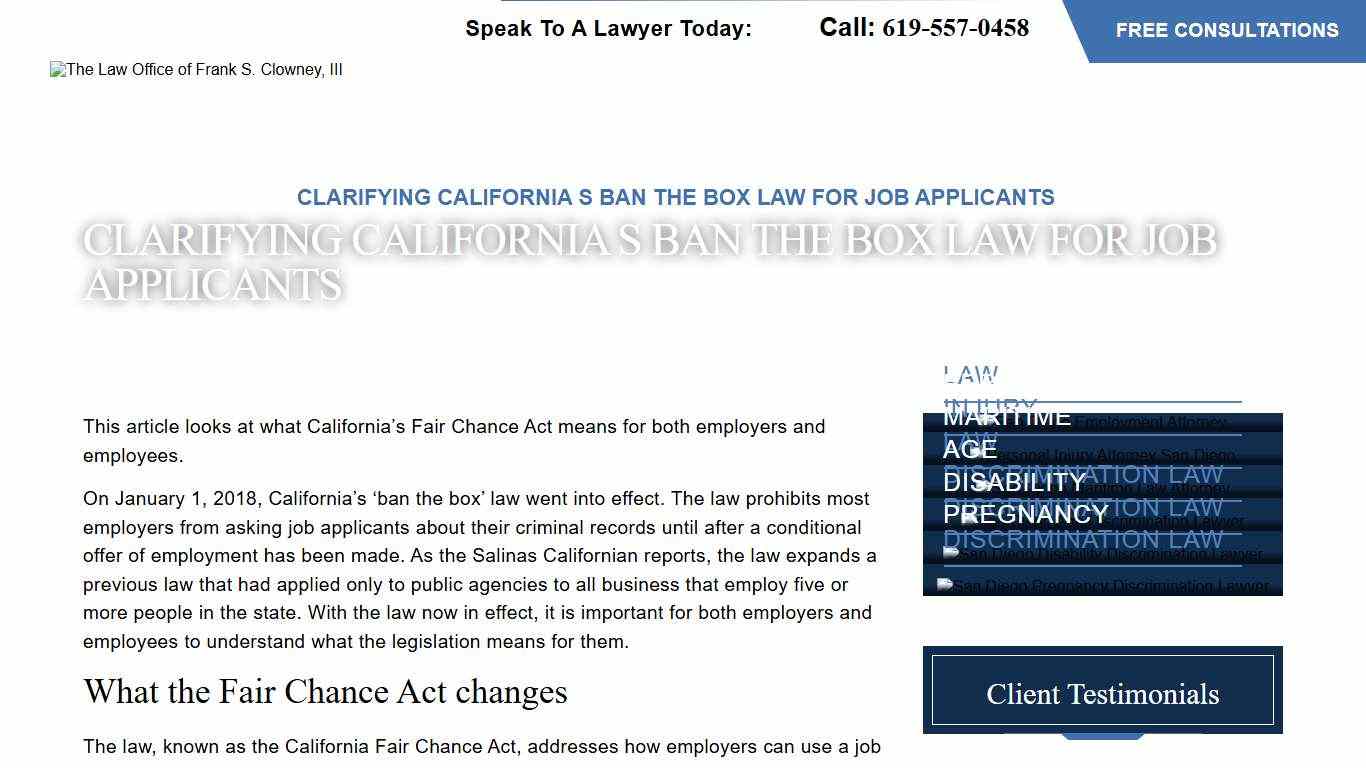 Clarifying California S Ban The Box Law For Job Applicants (2026)